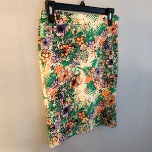 Forever 21 Floral Stretch Pencil Skirt